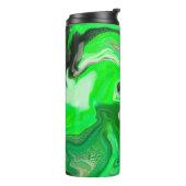 Speciaal gepersonaliseerde Groene Marmer Digital F Thermosbeker (Gedraaid links)