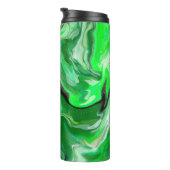 Speciaal gepersonaliseerde Groene Marmer Digital F Thermosbeker (Geroteerd rechts)