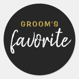 Speciaal gepersonaliseerde Groom's favoriete ticke Ronde Sticker