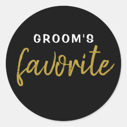 Speciaal gepersonaliseerde Groom's favoriete ticke Ronde Sticker