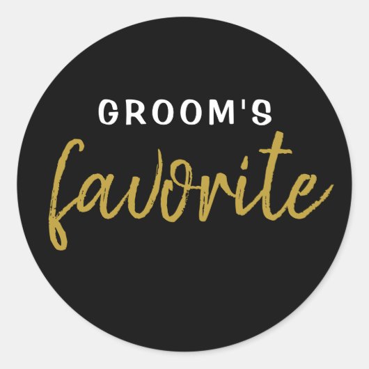 Speciaal gepersonaliseerde Groom's favoriete ticke Ronde Sticker (Voorkant)