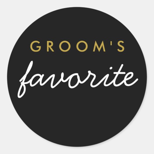 Speciaal gepersonaliseerde Groom's favoriete ticke Ronde Sticker (Voorkant)
