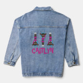 Speciaal gepersonaliseerde gymnastiek Dance Acroba Denim Jacket (Achterkant)
