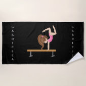 Speciaal gepersonaliseerde gymnastiek op balanssch strandlaken (Voorkant)