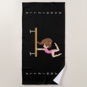 Speciaal gepersonaliseerde gymnastiek op balanssch strandlaken (Voorkant)