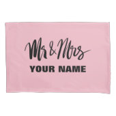 Speciaal gepersonaliseerde heren en mevrouw typogr kussensloop (Voorkant)