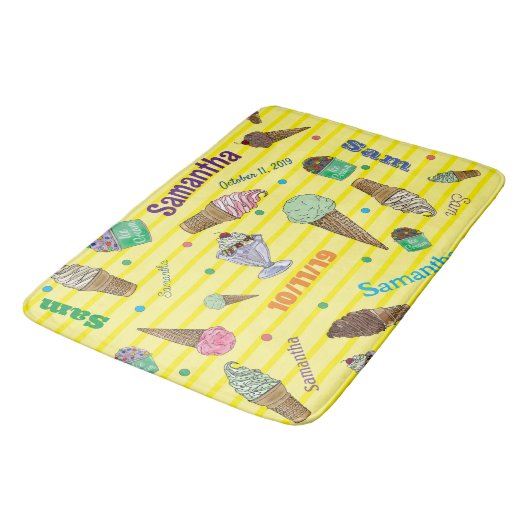 Speciaal gepersonaliseerde IJzenkroam Bath Mat (Gekanteld)