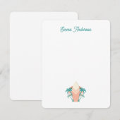 Speciaal gepersonaliseerde Kaart van de Retro Beac Notitiekaartje (Voorkant / Achterkant)