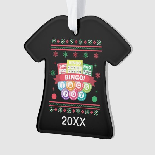 Speciaal gepersonaliseerde Kaarten van Jackpot Bin Ornament (voorkant)