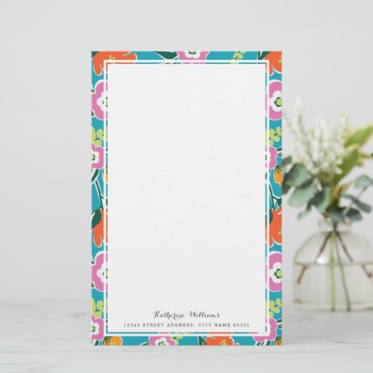 Speciaal gepersonaliseerde kantoorbenodigdheden va briefpapier (Staand voorkant)