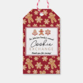 Speciaal gepersonaliseerde kerst-koekjesuitwisseli cadeaulabel (Voorkant)