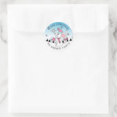 Speciaal gepersonaliseerde kerstboomkleermuis ronde sticker (Tas)