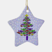 Speciaal gepersonaliseerde kerstboomster Fleur de  Keramisch Ornament (Rechts)