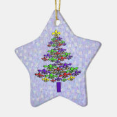 Speciaal gepersonaliseerde kerstboomster Fleur de  Keramisch Ornament (Links)