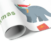 Speciaal gepersonaliseerde kerstkerst met de Dinos Cadeaupapier (Rol Hoek)