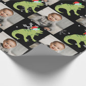 Speciaal gepersonaliseerde kerstkerst met de Dinos Cadeaupapier (Hoek)