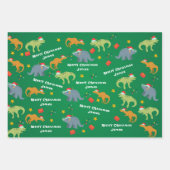 Speciaal gepersonaliseerde kerstkerst met de Dinos Inpakpapier Vel (Voorkant 2)