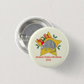 Speciaal gepersonaliseerde kerstkerst van Armadill Ronde Button 3,2 Cm (Voorkant /achterkant)