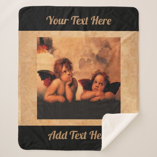 Speciaal gepersonaliseerde Klassic Cherubs Art Sherpa Deken (Voorkant)