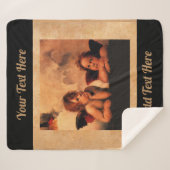 Speciaal gepersonaliseerde Klassic Cherubs Art Sherpa Deken (Voorkant (horizontaal))