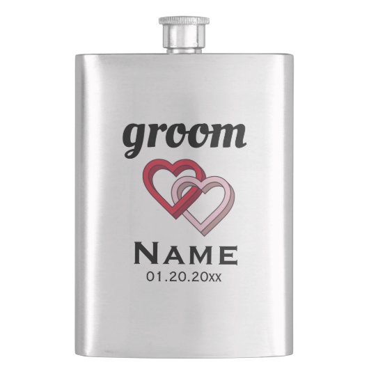 Speciaal gepersonaliseerde klassieke groomfles flacon (Voorkant)