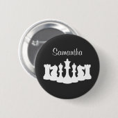 Speciaal gepersonaliseerde Klassieke schaakstukken Ronde Button 5,7 Cm (Voorkant /achterkant)