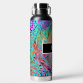Speciaal gepersonaliseerde kleurenburst Fluid Art Waterfles (Voorkant)