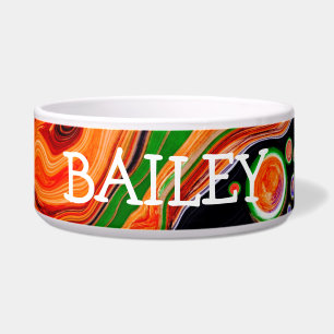 Speciaal gepersonaliseerde, kleurrijke Abstracte, Voerbakje