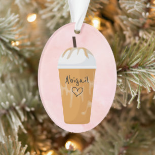Speciaal gepersonaliseerde koffie kerst ornament