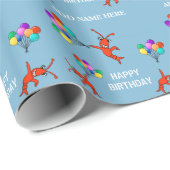 Speciaal gepersonaliseerde kreeft Lobster-ballonne Cadeaupapier (Rol Hoek)