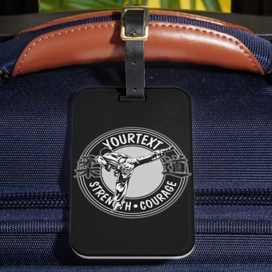 Speciaal gepersonaliseerde krijgskunst JUDO Japan Bagagelabel (Voorkant Insitu 2)