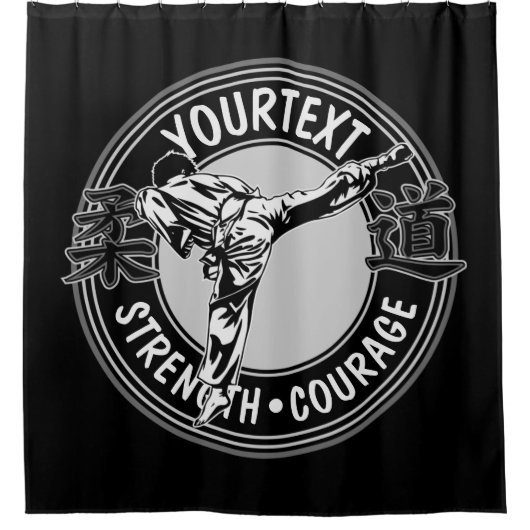 Speciaal gepersonaliseerde krijgskunst JUDO Japan  Douchegordijn (Voorkant)