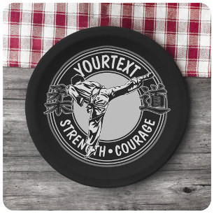 Speciaal gepersonaliseerde krijgskunst JUDO Japan Papieren Bordje