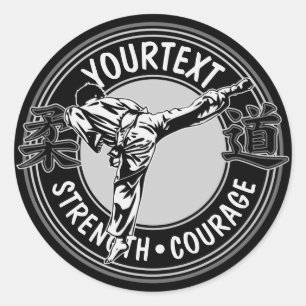 Speciaal gepersonaliseerde krijgskunst JUDO Japan  Ronde Sticker