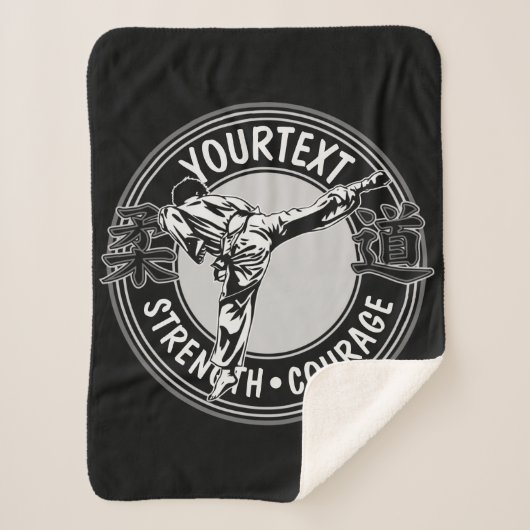 Speciaal gepersonaliseerde krijgskunst JUDO Japan Sherpa Deken (Voorkant)