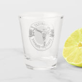 Speciaal gepersonaliseerde krijgskunst JUDO Japan  Shot Glas (Achterkant)