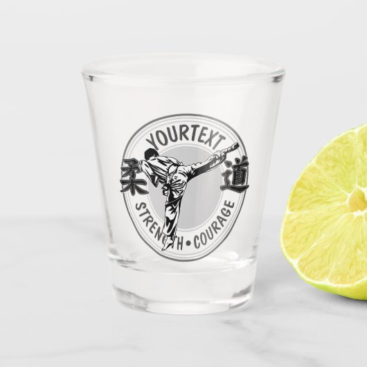 Speciaal gepersonaliseerde krijgskunst JUDO Japan  Shot Glas (Voorkant)