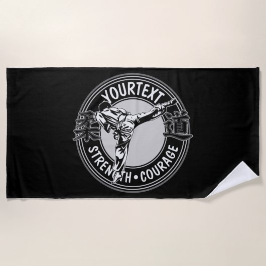 Speciaal gepersonaliseerde krijgskunst JUDO Japan  Strandlaken (Voorkant)