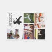 Speciaal gepersonaliseerde krijgskunst Karate Foto Fleece Deken (Voorkant (Horizontaal))
