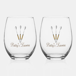 Speciaal gepersonaliseerde kunsten wijnglas zonder voet