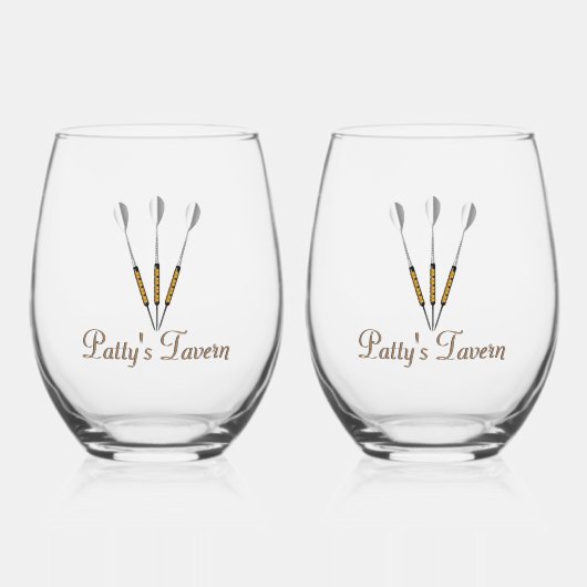 Speciaal gepersonaliseerde kunsten wijnglas zonder voet (Voorkant)