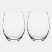 Speciaal gepersonaliseerde kunsten wijnglas zonder voet (Links)