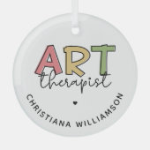 Speciaal gepersonaliseerde kunsttherapistische kun glas ornament (Voorkant)
