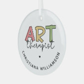 Speciaal gepersonaliseerde kunsttherapistische kun glas ornament (Voorkant links)