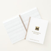 Speciaal gepersonaliseerde Logo spiraal van wit en Notitieboek (Binnen)