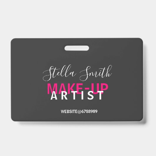 Speciaal gepersonaliseerde Makeup Artist Standard Badge (Voorzijde)
