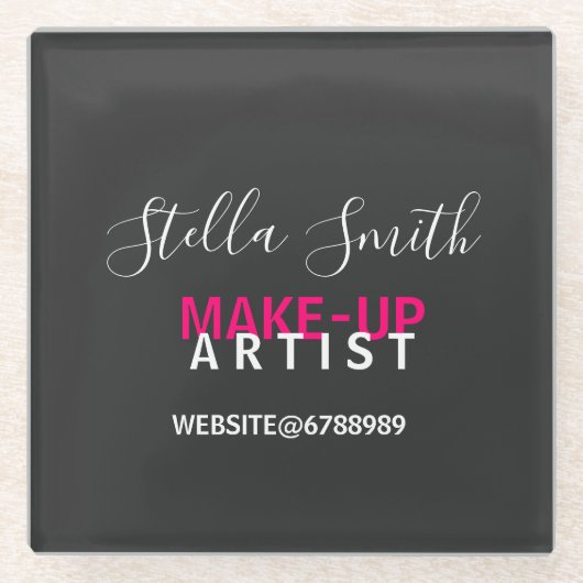 Speciaal gepersonaliseerde Makeup Artist Standard Glazen Onderzetter (Voorkant)