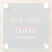 Speciaal gepersonaliseerde Makeup Artist Standard Glazen Onderzetter (Achterkant)