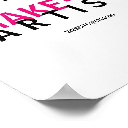 Speciaal gepersonaliseerde Makeup Artist Standard Poster (Hoek)