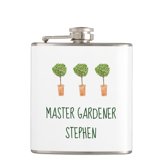 Speciaal gepersonaliseerde meester Gardener | Gard Heupfles (Voorkant)